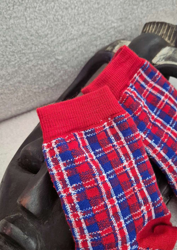 Ayo Wool Socks Red+ Blue