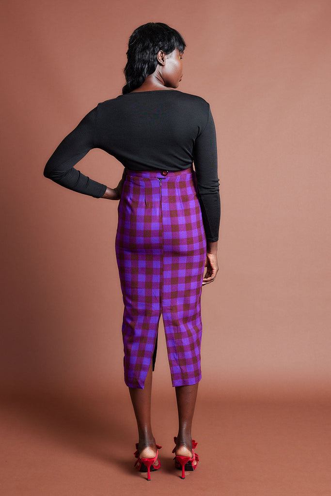 Maisha High Waisted Skirt | Collective Closets | Purple